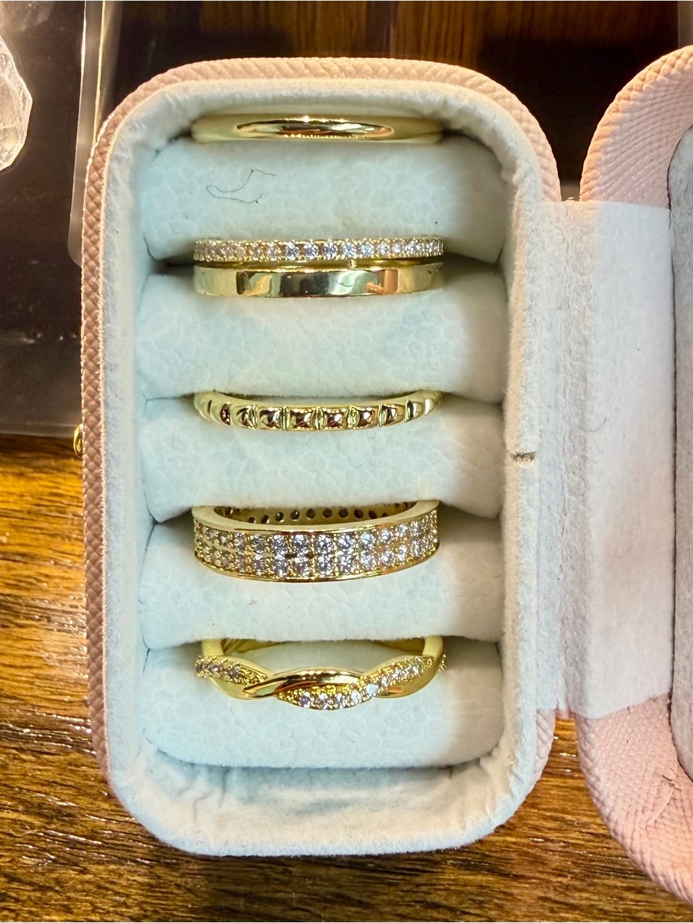 5, Gold Tone Women’s Stacking Rings - Gold Color